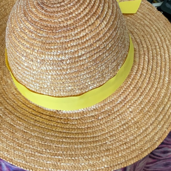 Chic Straw Hat with Yellow Ribbon - Picture 2 of 6